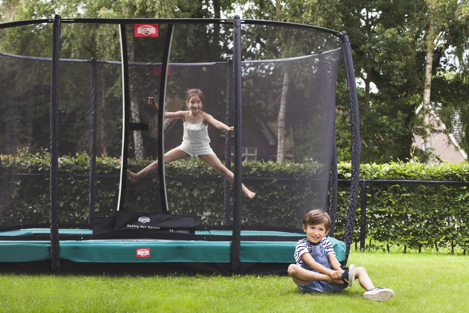 kids on a trampoline